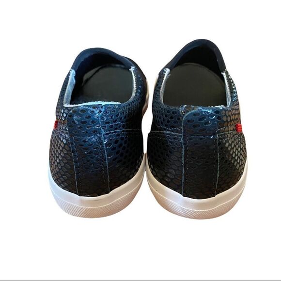 New in Box NIB Marc Joseph New York "Jay St" Navy Snake Sneakers 5 - Picture 4 of 5